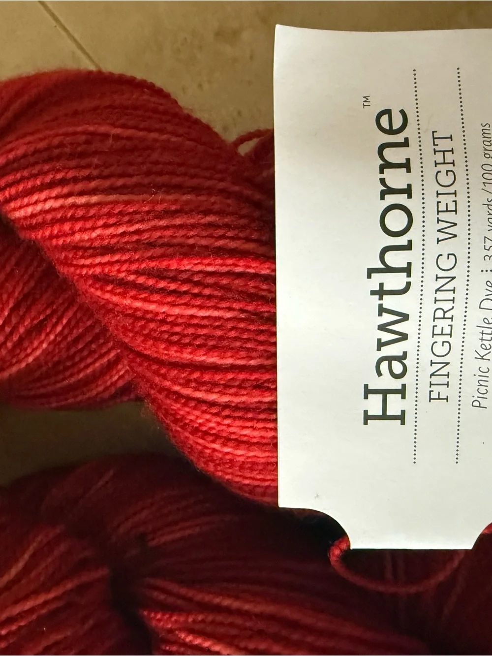 Fingering Weight Red Yarn - Soft Sock & Hosiery Yarn Picnic